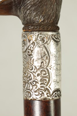 Lot 670 - AN EARLY 20TH CENTURY EROTIC CARVED HORN WALKING STICK