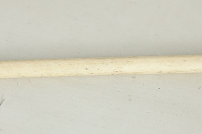 Lot 633 - A 19TH CENTURY SILVER MOUNTED WHALE BONE BATON