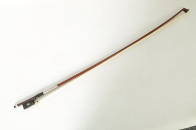 Lot 716 - A FRENCH GOLD MOUNTED VIOLIN BOW SIGNED CLAUDE THOMASSIN PARIS
