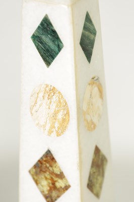 Lot 975 - A PAIR OF SPECIMEN MARBLE OBELISKS