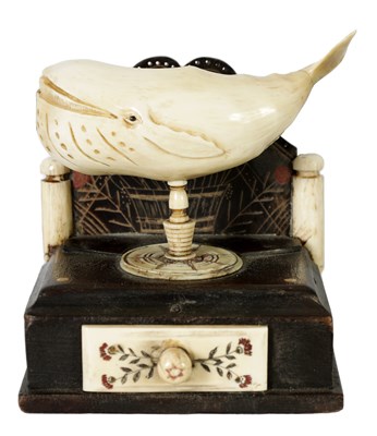 Lot 914 - A 19TH CENTURY SCRIMSHAW WORK MARINE IVORY WHALES TOOTH CARVING