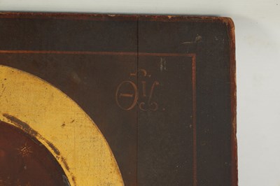 Lot 676 - AN EARLY DOUBLE-SIDED ICON DEPICTING ST NICHOLAS AND THE VIRGIN MARY WITH CHILD