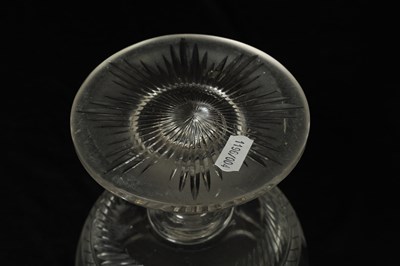 Lot 5 - A LATE GEORGIAN MASONIC GLASS GOBLET