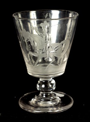 Lot 26 - A RARE GEORGE IV FROSTED AND CUT ENGRAVED CORONATION RUMMER DATED JULY 19 1821