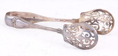 Lot 73 - NORTH AMERICAN SILVER PAIR OF ICE TONGS 17cm...