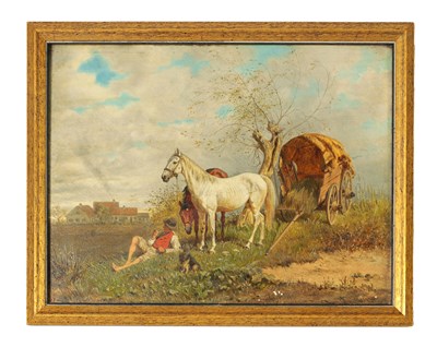 Lot 1034 - FRANZ QUAGLIO (1844 - 1920) OIL ON WOOD PANEL