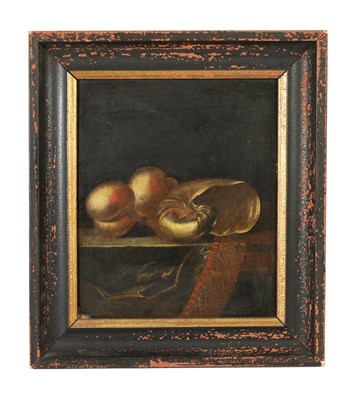 Lot 1076 - A 17TH CENTURY DUTCH OIL ON OAK PANEL