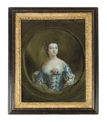 Lot 998 - AN 18TH CENTURY REVERSE PAINTED OIL ON GLASS