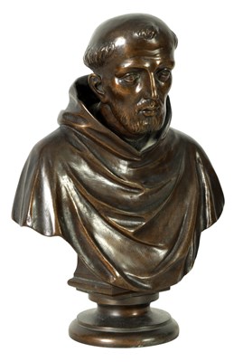 Lot 961 - AN 18TH/19TH CENTURY ITALIAN BRONZE BUST