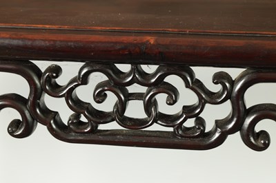 Lot 358 - A 19TH CENTURY CHINESE HARDWOOD TWO-TIER ALTAR TABLE
