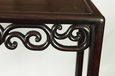 Lot 358 - A 19TH CENTURY CHINESE HARDWOOD TWO-TIER ALTAR TABLE