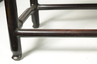 Lot 358 - A 19TH CENTURY CHINESE HARDWOOD TWO-TIER ALTAR TABLE