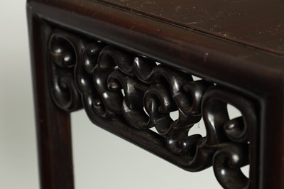 Lot 358 - A 19TH CENTURY CHINESE HARDWOOD TWO-TIER ALTAR TABLE