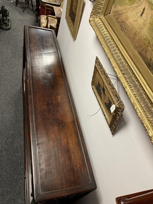 Lot 358 - A 19TH CENTURY CHINESE HARDWOOD TWO-TIER ALTAR TABLE