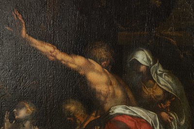 Lot 1058 - A LARGE 17TH CENTURY OIL ON CANVAS