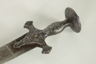 Lot 610 - A 19TH CENTURY INDO-PERSIAN STEEL TALWAR