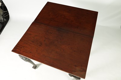 Lot 1331 - AN EARLY GEORGE III FIGURED MAHOGANY TEA TABLE POSSIBLY IRISH