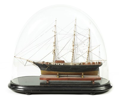 Lot 921 - A 19TH CENTURY BONE MASTED SHIPS MODEL