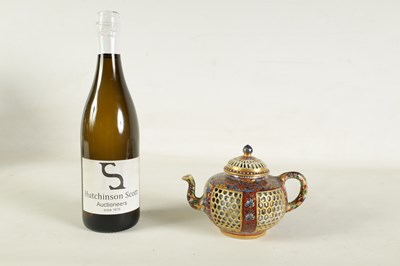 Lot 165 - AN 18TH CENTURY CHINESE DOUBLE WALLED RETICULATED TEAPOT