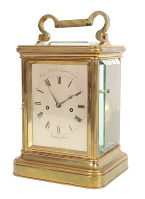 Lot 788 - JAMES McCABE, LONDON. A FINE MID 19TH CENTURY GIANT-SIZE ENGLISH DOUBLE FUSEE REPEATING CARRIAGE CLOCK