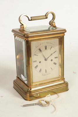 Lot 788 - JAMES McCABE, LONDON. A FINE MID 19TH CENTURY GIANT-SIZE ENGLISH DOUBLE FUSEE REPEATING CARRIAGE CLOCK