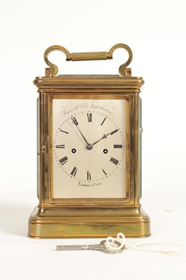 Lot 788 - JAMES McCABE, LONDON. A FINE MID 19TH CENTURY GIANT-SIZE ENGLISH DOUBLE FUSEE REPEATING CARRIAGE CLOCK