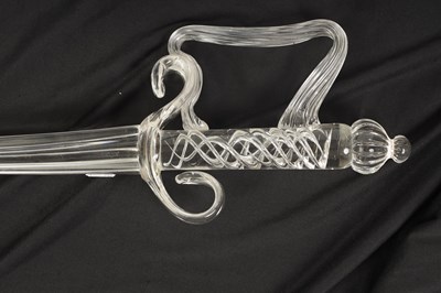 Lot 12 - A 1970’S IRISH CRYSTAL GLASS SWORD BY CAVAN OF COUNTY MONAHAN