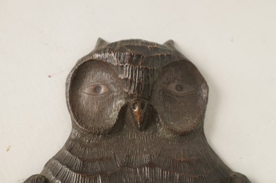 Lot 442 - A PAIR OF ARTS AND CRAFTS COPPER WALL LIGHTS FORMED AS OWLS