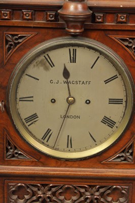 Lot 919 - G.J. WAGSTAFF, LONDON. A 19TH CENTURY WALNUT DOUBLE FUSEE BRACKET CLOCK