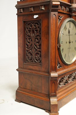 Lot 919 - G.J. WAGSTAFF, LONDON. A 19TH CENTURY WALNUT DOUBLE FUSEE BRACKET CLOCK