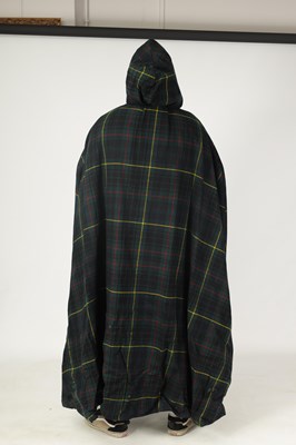 Lot 521 - A SCOTTISH TARTAN HOODED CLOAK