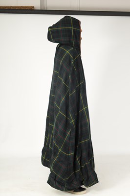 Lot 521 - A SCOTTISH TARTAN HOODED CLOAK