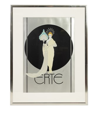 Lot 705 - ERTE. A LARGE ART DECO STYLE SIGNED SERIGRAPH.