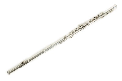 Lot 648n - AN EARLY SOLID SILVER FLUTE BY LOUIS LOT OF PARIS NO. 936