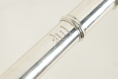 Lot 648 - AN EARLY SOLID SILVER FLUTE BY LOUIS LOT OF PARIS NO. 936