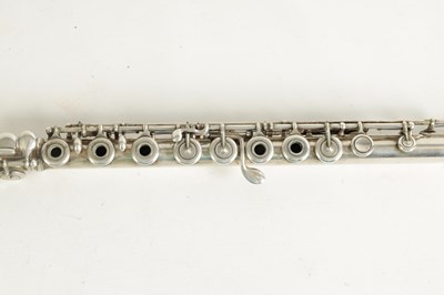 Lot 648 - A SILVER-PLATED FLUTE BY LOUIS LOT WITH SILVER LIP PLATE