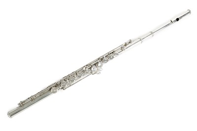 Lot 648 - A SWISS SILVER-PLATED FLUTE BY HUG & CO. ZURICH