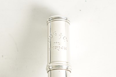 Lot 648 - A SWISS SILVER-PLATED FLUTE BY HUG & CO. ZURICH