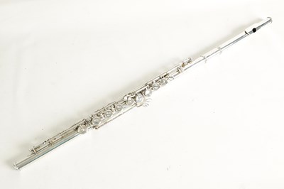 Lot 648 - A SWISS SILVER-PLATED FLUTE BY HUG & CO. ZURICH
