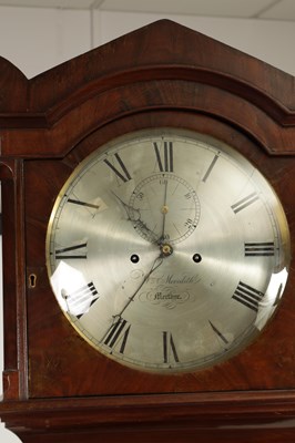 Lot 731 - WILLIAM MEREDITH, MERTHYR. A 19TH CENTURY SILVERED DIAL DOMESTIC REGULATOR CLOCK