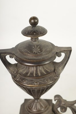 Lot 424 - A 19TH CENTURY FRENCH BRONZE ADJUSTABLE HEARTH FENDER