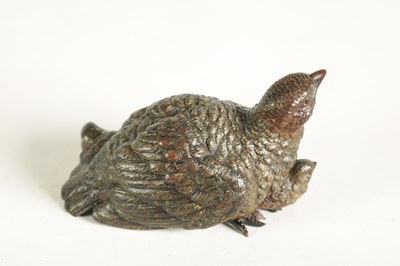 Lot 603 - A LATE 19TH CENTURY BERGMAN STYLE COLD PAINTED BRONZE SCULPTURE