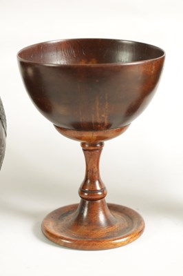 Lot 1139 - A COLLECTION OF SIX LATE 18TH CENTURY CARVED COCONUT AND TREEN WARE CUPS