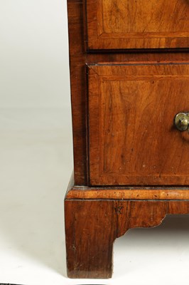 Lot 917 - AN EARLY 18TH CENTURY FIGURED WALNUT CHEST OF DRAWERS OF SMALL SIZE