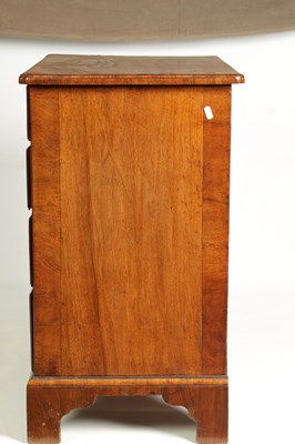 Lot 917 - AN EARLY 18TH CENTURY FIGURED WALNUT CHEST OF DRAWERS OF SMALL SIZE