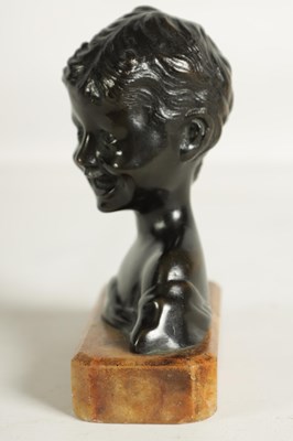 Lot 586 - A 19TH-CENTURY FRENCH PATINATED BRONZE BUST