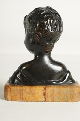 Lot 586 - A 19TH-CENTURY FRENCH PATINATED BRONZE BUST