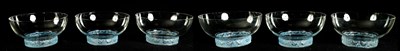 Lot 12 - A SET OF SIX LALIQUE FOOTED BOWLS