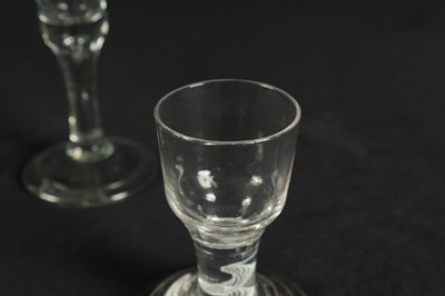 Lot 17 - A COLLECTION OF THREE 18TH CENTURY WINE AND SHOT GLASSES
