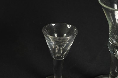 Lot 17 - A COLLECTION OF THREE 18TH CENTURY WINE AND SHOT GLASSES